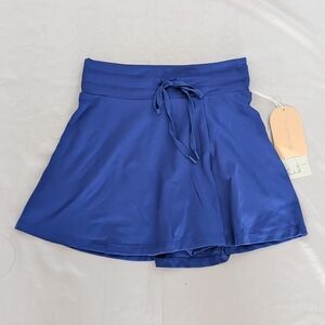 New Blogilates Women's Trailblaze Slit Skort Activewear Athletic Royal Blue XS